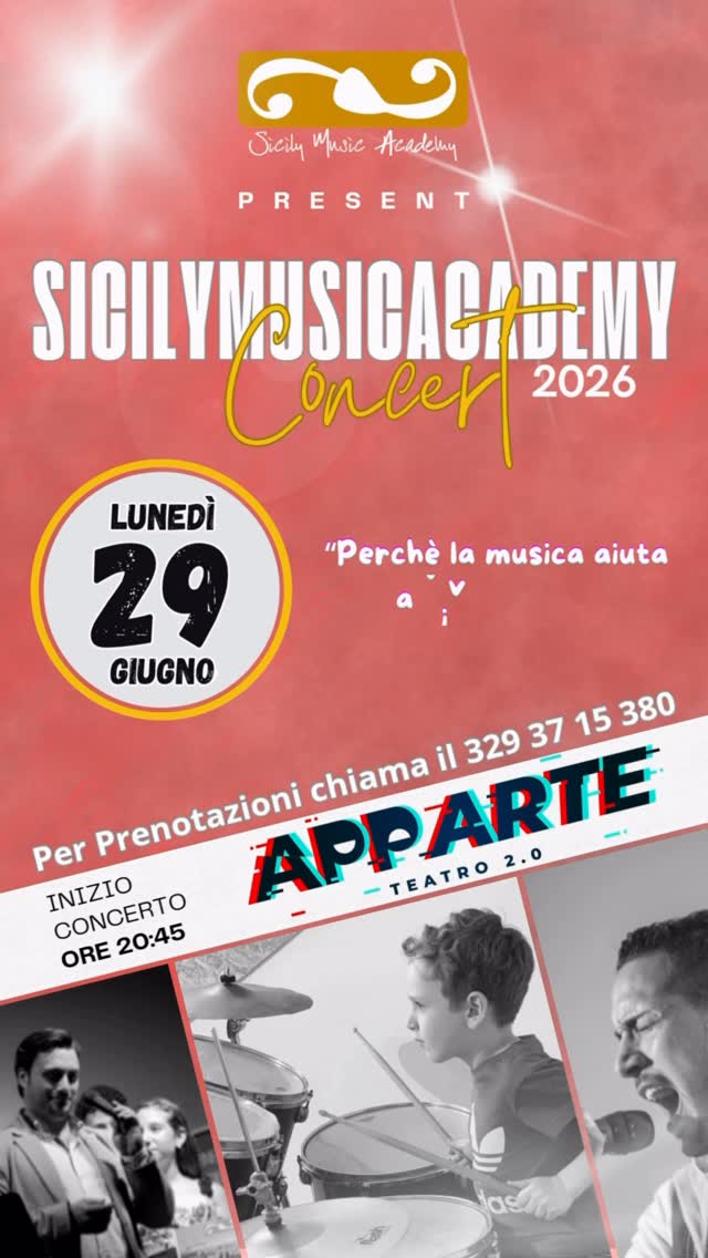 Noi ci prepariamo ad un grande Evento 🎉
⚠️ WORK IN PROGRESS ⚠️
💪🏻 29 GIUGNO - Teatro Apparte 2.0 ore 20:45💪🏻

@sicilymusicacademy 
@davide.cutrona89 

#musica #misilmeri #sicilymusicacademy #palermo #followforfollowback